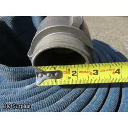 T-181: Blue Fire Hose – 3 Inch – 4 Lengths of 50 Ft.