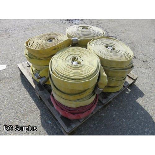 T-188: Yellow Fire Hose – 1.75 Inch – 1 Pallet of 20 Lengths