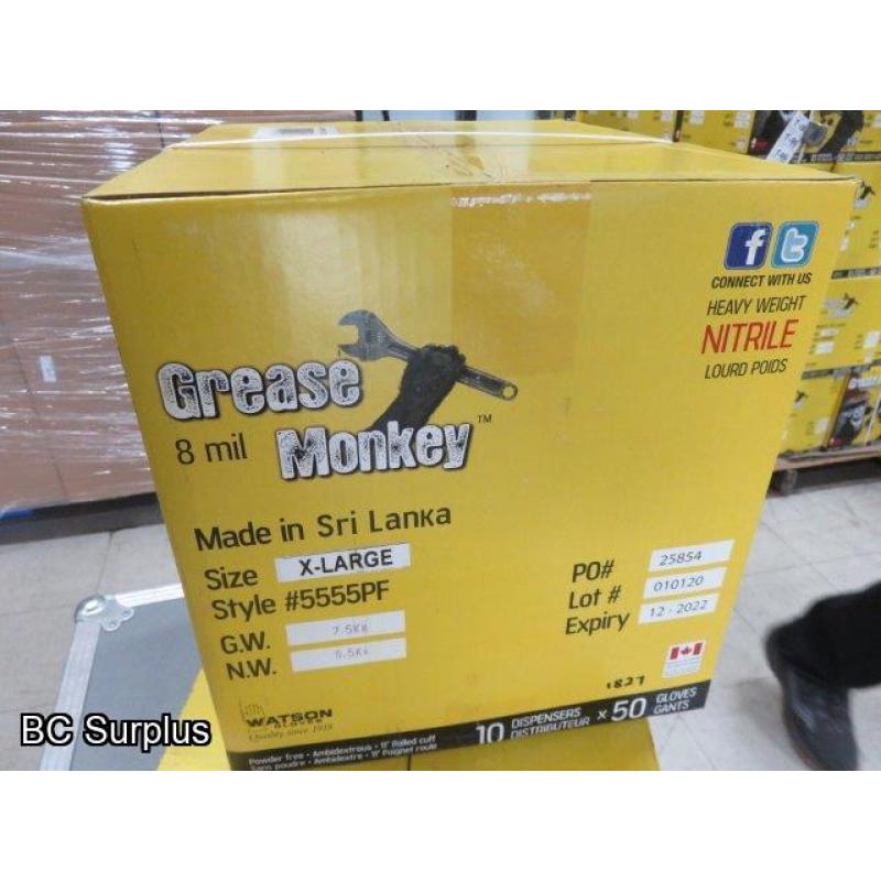 T-226: Grease Monkey HD Nitrile Gloves – 3 Cases – XL