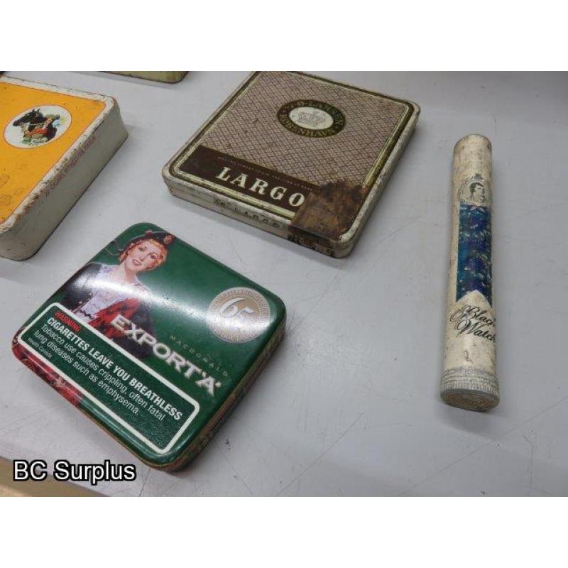 T-321: Cigarette & Tobacco Tins – 1 Lot