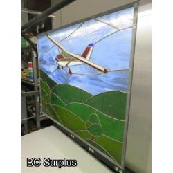 T-323: Stained Glass Panel – Airplane