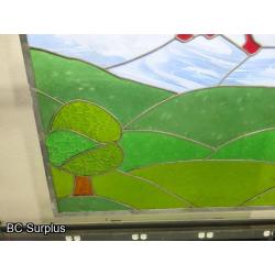 T-323: Stained Glass Panel – Airplane