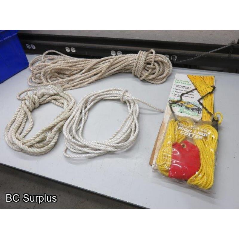 T-380: Pruning Saw & Lengths of Rope – 1 Lot