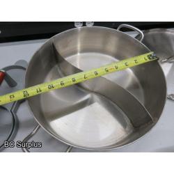 T-356: Stainless Steel Cookware & Kitchen Items – 1 Lot