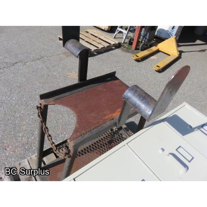 T-469: Steel Welding Cart & 4-Drawer Filing Cabinet – 2 Items