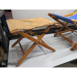 T-502: Vintage Lounger & Foot Stool – 2 Items