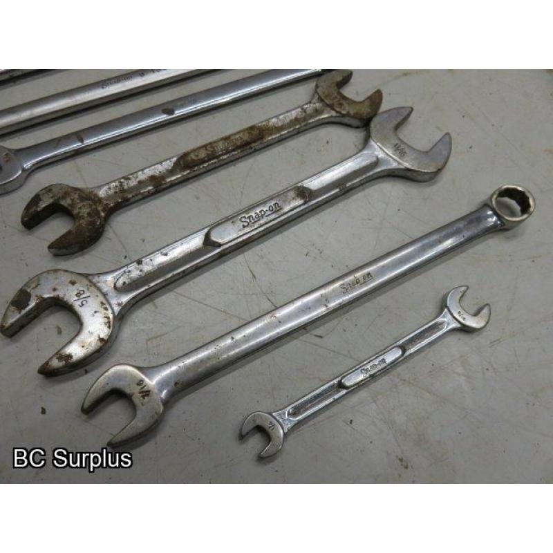 T-608: Snap-On Wrenches – SAE – 12 Items