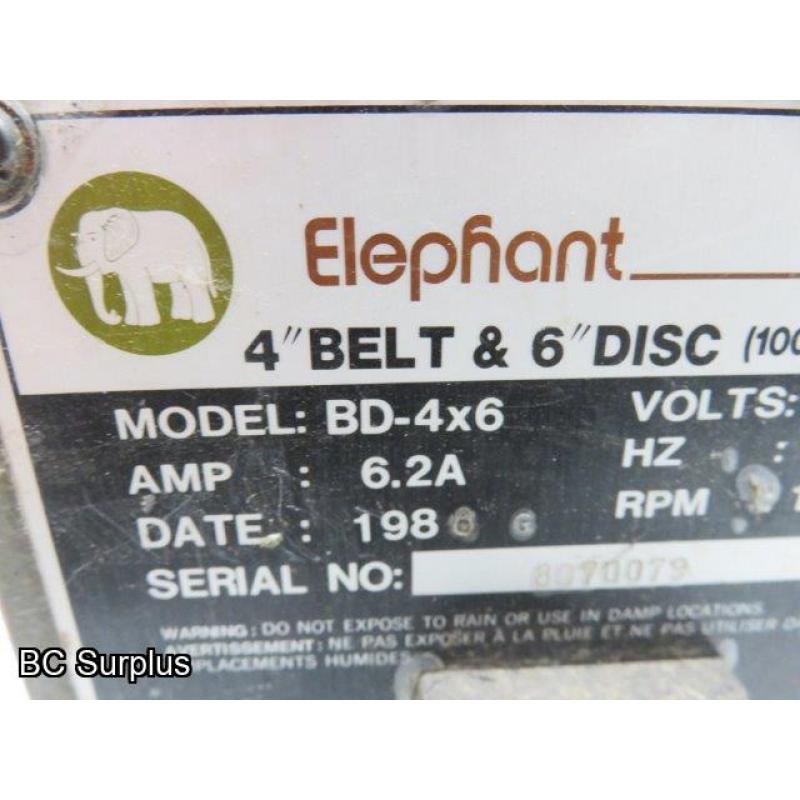 T-581: Elephant 4x6 Belt Disc Sander