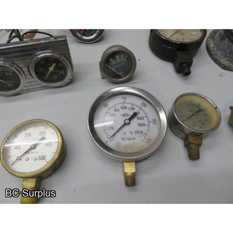 T-620: Various Gauges and Power Switch – 14 items
