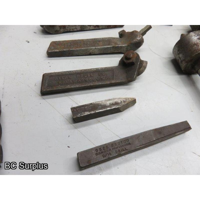 T-639: Lathe Accessories; Cutters & Centres – 1 Lot