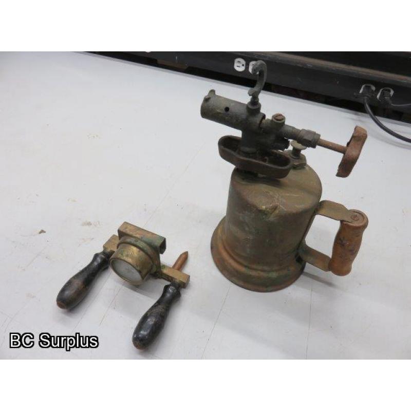 T-644: Vintage Torch & Battery Tester – 2 Items