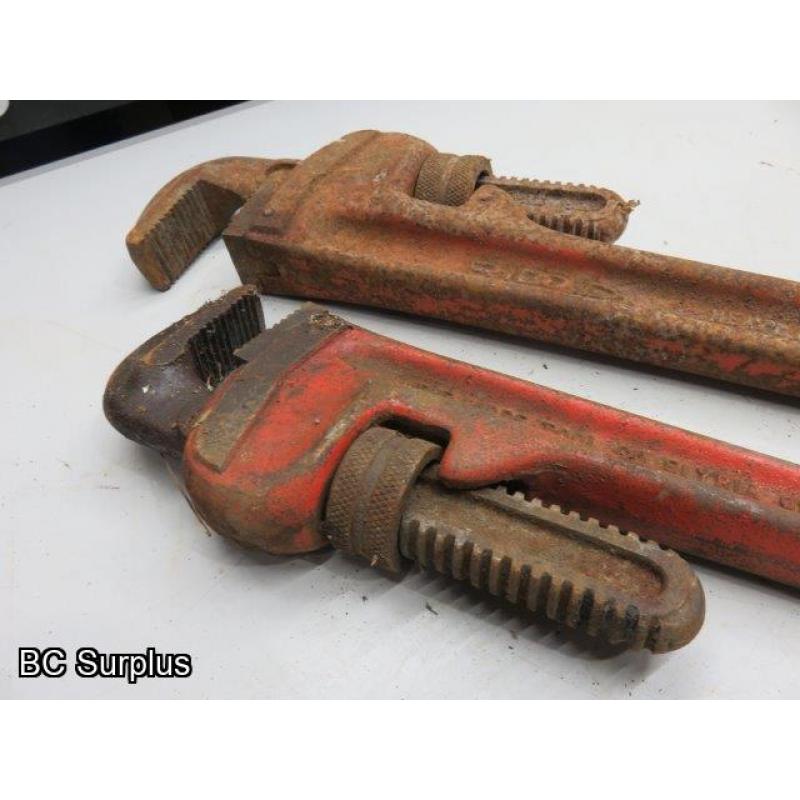 T-656: Ridgid Pipe Wrenches – 2 Items