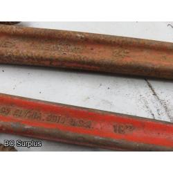 T-656: Ridgid Pipe Wrenches – 2 Items