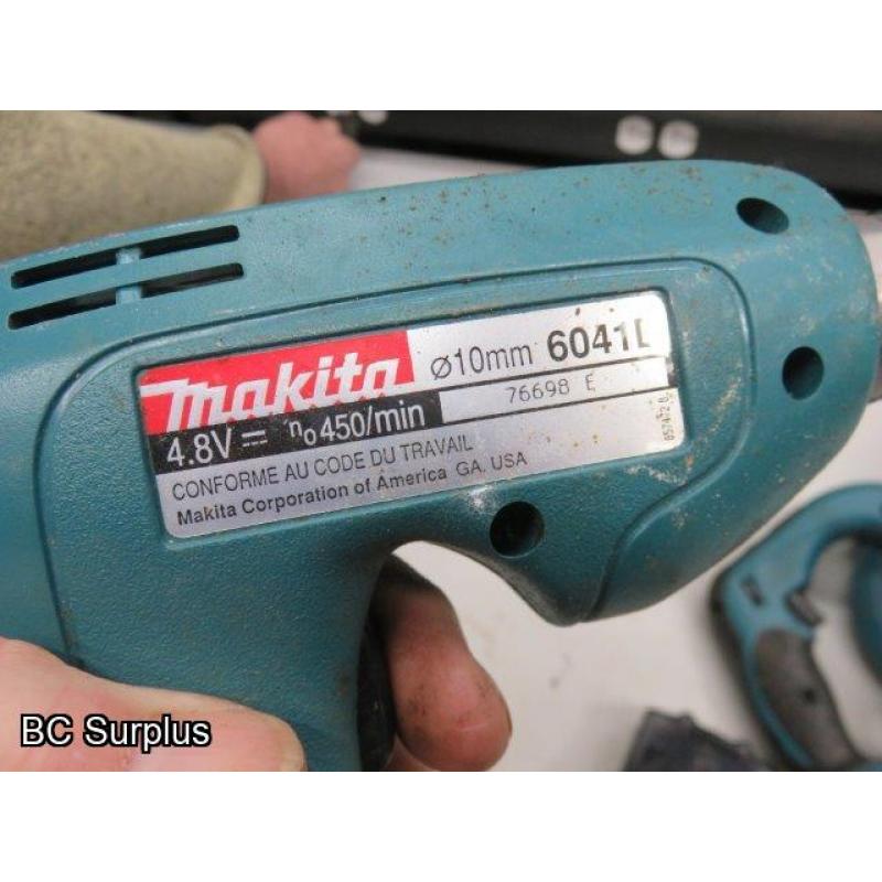 T-670: Makita Cordless Power Tools & Charger – 1 Lot