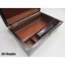 T-721: Solid Wood Cash Box with Inlayed Pattern